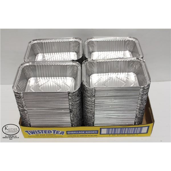 FLAT OF TIN FOIL CONTAINER DISH