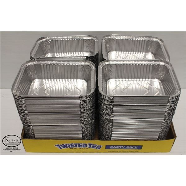 FLAT OF TIN FOIL CONTAINER DISH