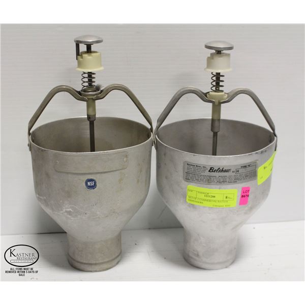 SET OF 2 COMMERCIAL BATTER DISPENSERS