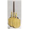 Image 1 : LOT OF 4 USED PIZZA PEELS INCLUDING LARGE ALUMINUM