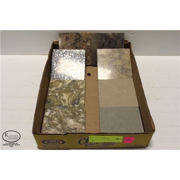 EIGHT GRANITE COASTERS - 3-34" X 3-3/4"