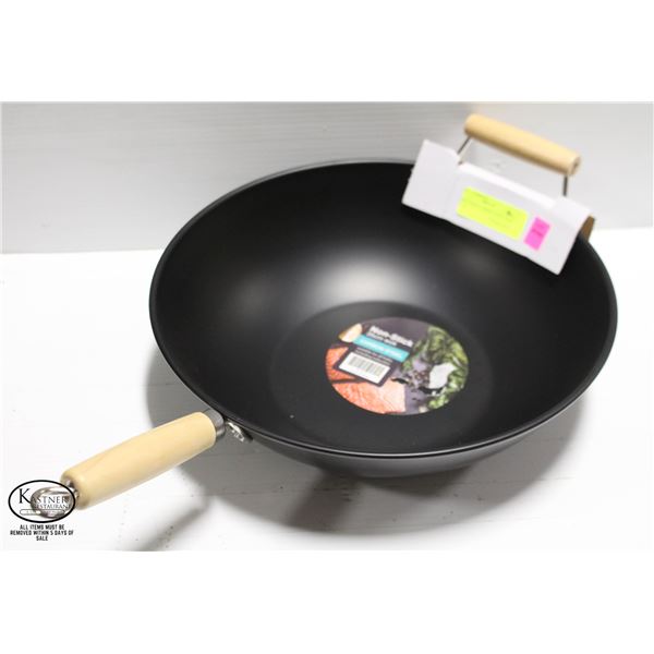 NEW LARGE CARBON STEEL WOK 35CM