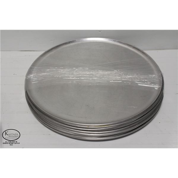 LOT OF 12 ALUMINUM 16" PIZZA PANS
