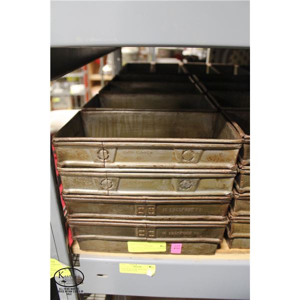 GROUP OF FOUR, 4-LOAF STRAPPED BREAD PANS