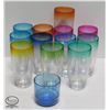 Image 1 : FLAT W/ 12 LARGE FDG COLOUR HUE POLY CUPS