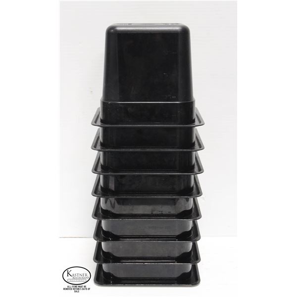 8 JIWINS 1/6 SIZE BLACK POLYCARB INSERTS