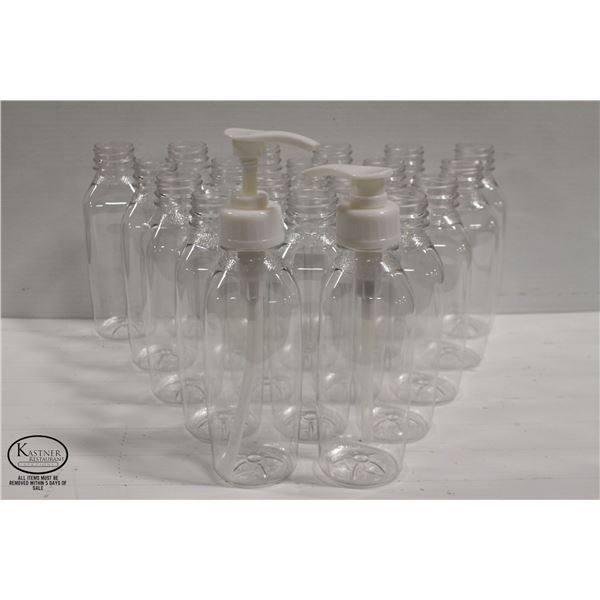 GROUP OF 30 NEW FOOD GRADE CLEAR BOTTLES - 473ML