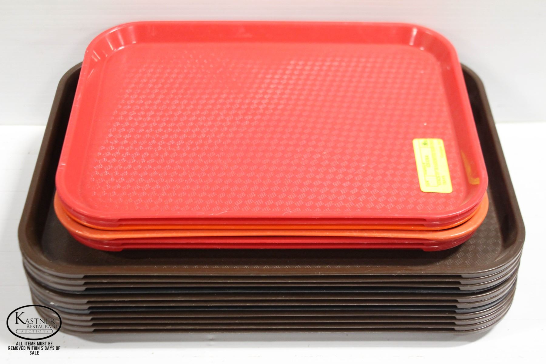 Stack Of Trays STACK OF 18 ASSORTED SERVING TRAYS