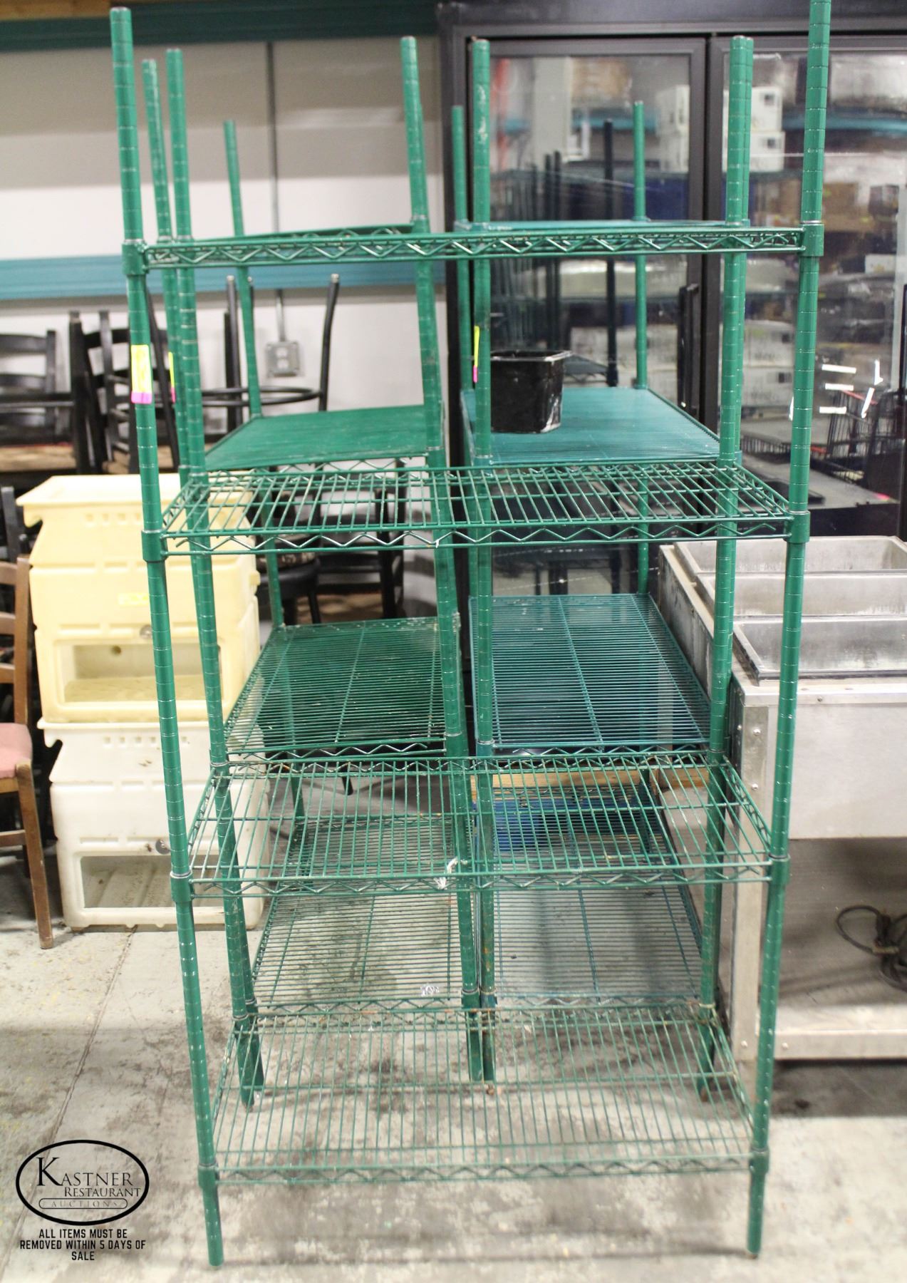 Wire Rack Green 3' METRO GREEN WIRE STORAGE RACK - 4 TIER