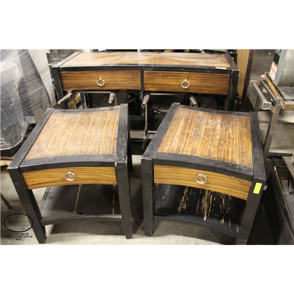 3 PIECE MATCHING TABLE SET *WORN CONDITION