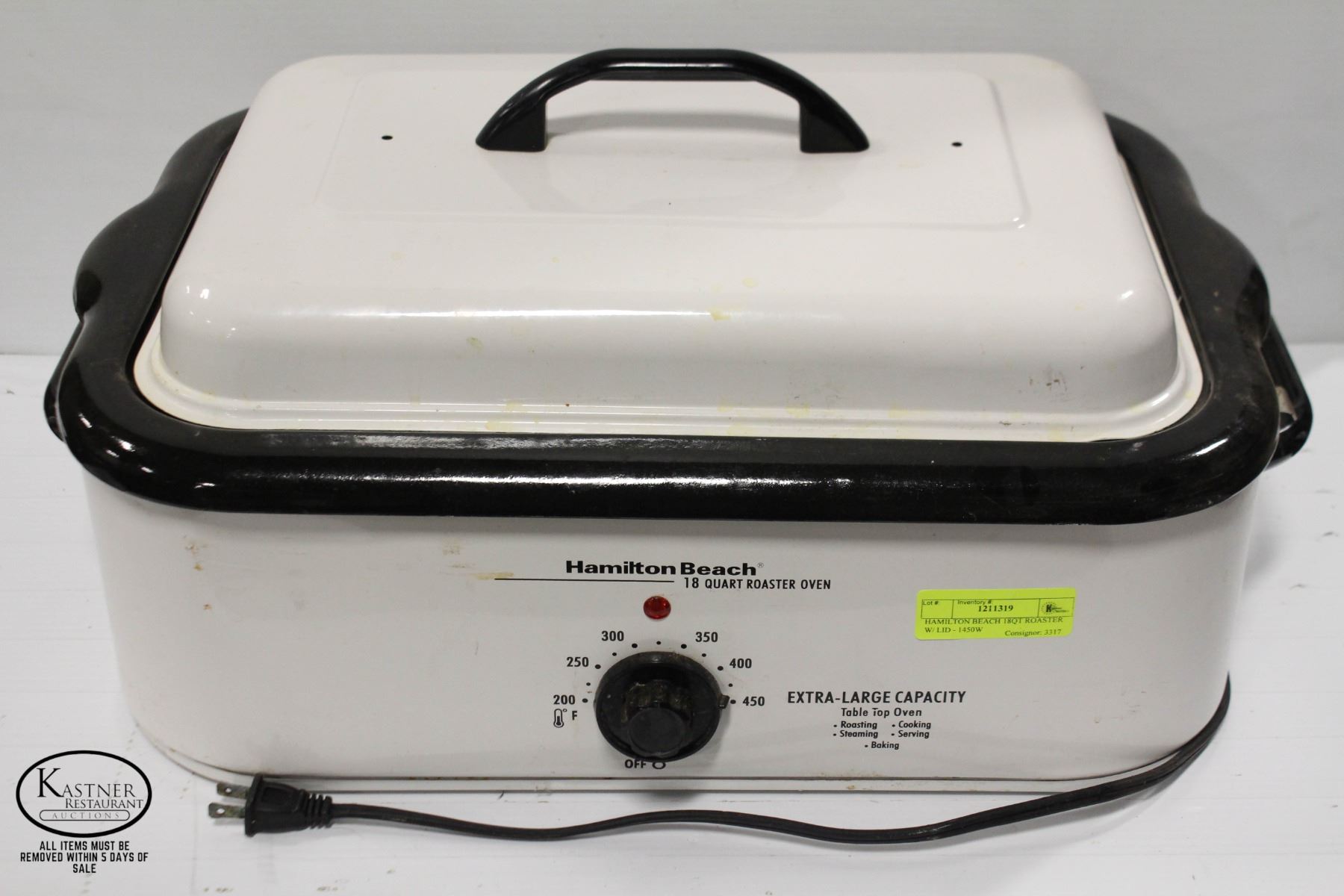 HAMILTON BEACH 18QT ROASTER W/ LID 1450W