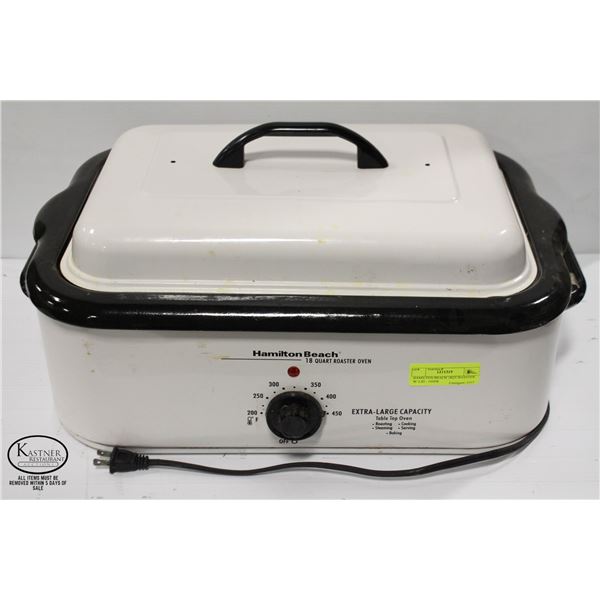 HAMILTON BEACH 18QT ROASTER W/ LID - 1450W