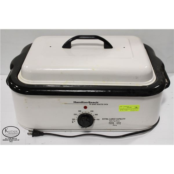 HAMILTON BEACH 18QT ROASTER W/ LID - 1450W