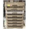 Image 1 : STACK OF 8 COMMERCIAL 64-PEG DISHWASHER RACKS