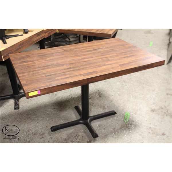 SIX 48" X 30" X 30" SOLID WOOD TABLES