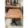 Image 1 : SIX 24" X 30" X 30" SOLID WOOD TABLES