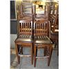 Image 1 : LOT OF 12 WOOD AND LEATHERETTE BAR CHAIRS
