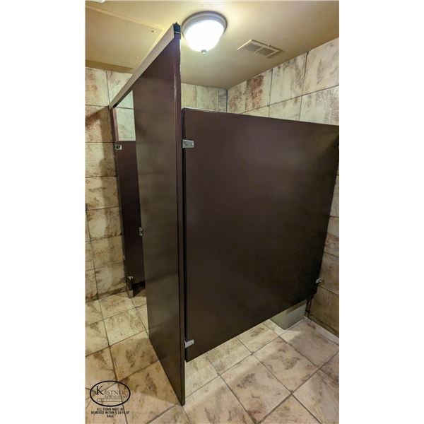 SET OF COMMERCIAL BATHROOM STALL PARTITIONS