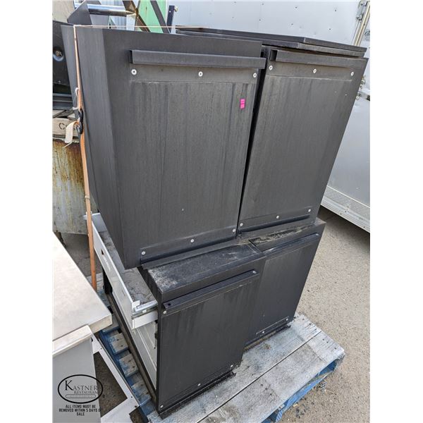 PALLET OF 4 METAL STORAGE CABINETS W/ DRAWERS