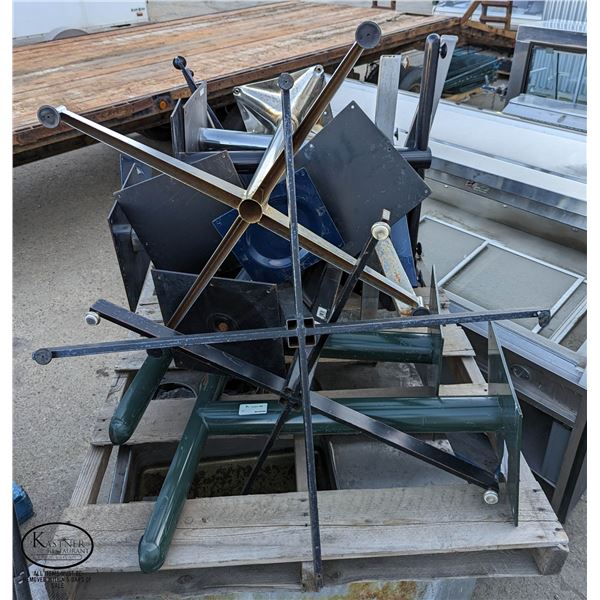 PALLET OF ASSORTED COMMERCIAL TABLE LEGS