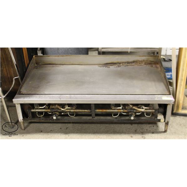 4' COMMERCIAL NATURAL GAS GRIDDLE, 48" X 28" X 13"
