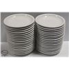 Image 1 : LOT OF 32 ROUND PORCELAIN SAUCERS