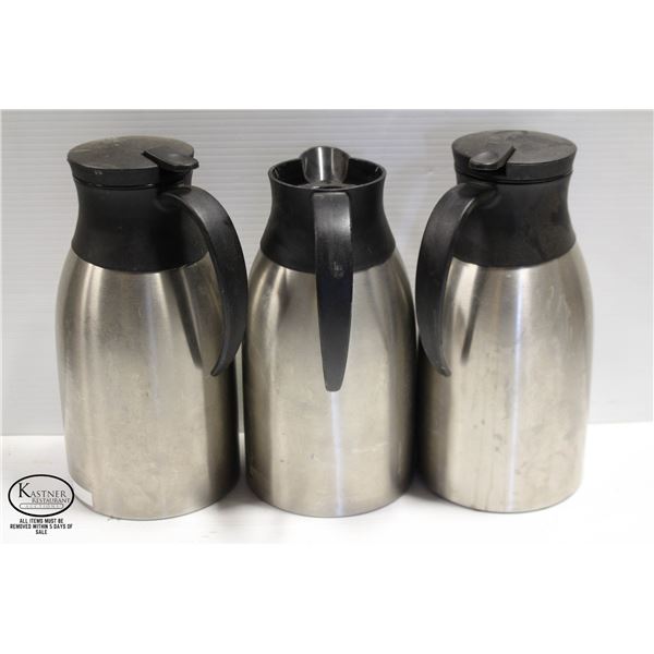 3 KURAIDORI STAINLESS STEEL INSULATED CARAFES