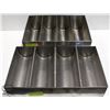 Image 1 : 2 STAINLESS STEEL 4-COMPARTMENT CUTLERY TRAYS