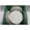 Image 1 : CRATE OF 22 PORCELAIN 9.5" DINNER PLATES