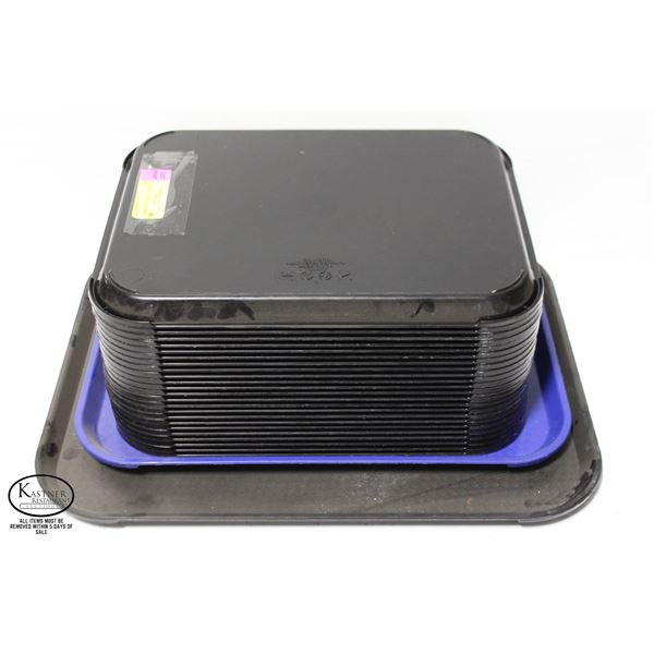 25 VARIOUS STACKING CAMBRO TRAYS