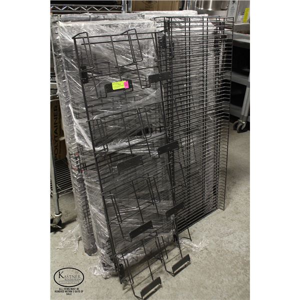 LOT OF 11 ASSORTED PRODUCT DISPLAY SHELVES