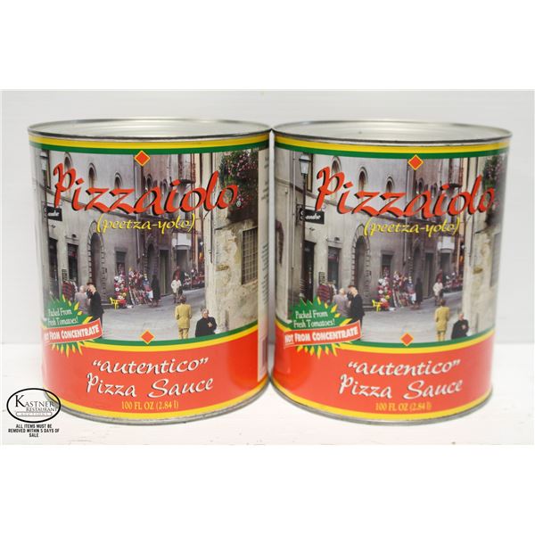 2 CANS OF PIZZAIOLO AUTHENTICO PIZZA SAUCE