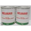Image 1 : LOT OF 2 CANS OF BELVARIO PIZZA CUT PINEAPPLE
