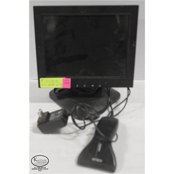 10.4" LCD MONITOR W/ 12V POWER SUPPLY & SCANNER