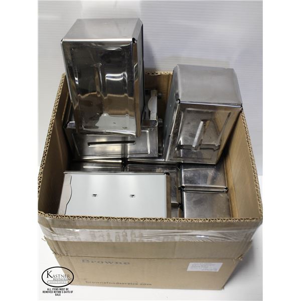 LOT OF 12 S/S TABLETOP NAPKIN DISPENSERS