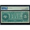 Image 2 : 1890 $5 Treasury Note PMG 64
