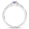 Image 2 : Plated Rhodium 0.75ct Tanzanite and White Zircon Ring
