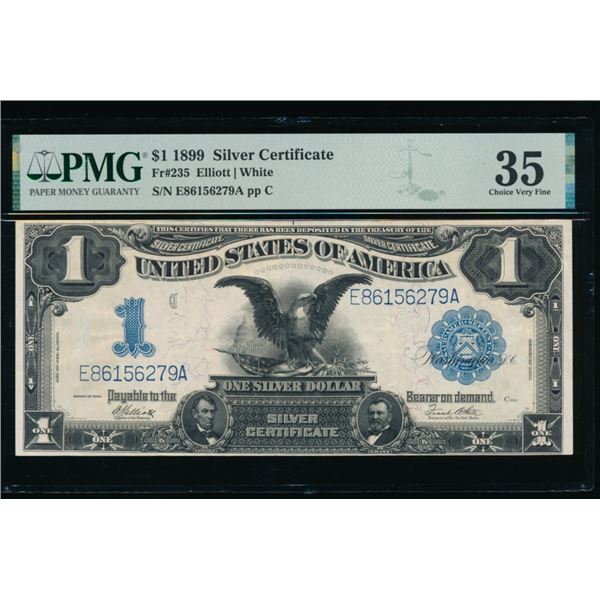 1899 $1 Black Eagle Silver Certificate PMG 35