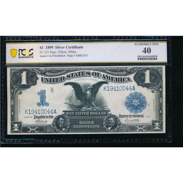 1899 $1 Black Eagle Silver Certificate PCGS 40