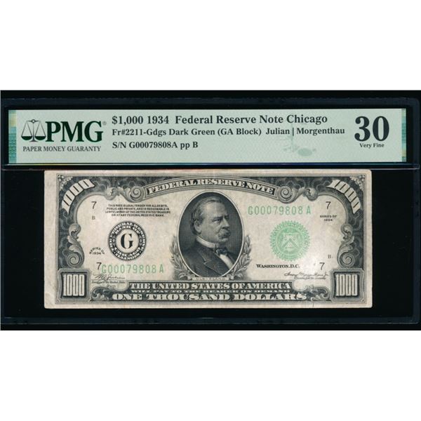1934 $1000 Chicago FRN PMG 30
