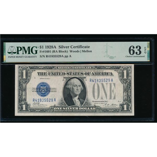 1928A $1 Silver Certificate PMG 63EPQ