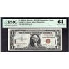 Image 1 : 1935A $1 STAR Hawaii Silver Certificate PMG 64