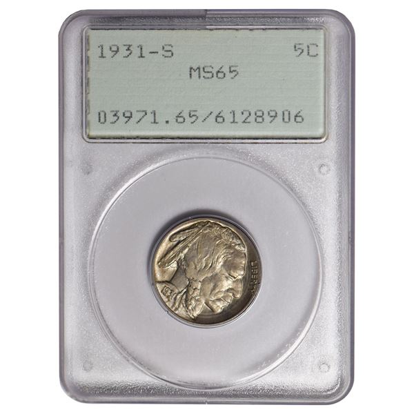 1931-S Buffalo Nickel PCGS MS65