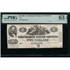 Image 1 : 1862 $2 T-42 Confederate PMG 63EPQ