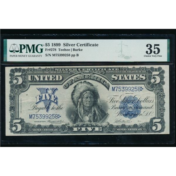1899 $5 Chief Silver Certificate PMG 35