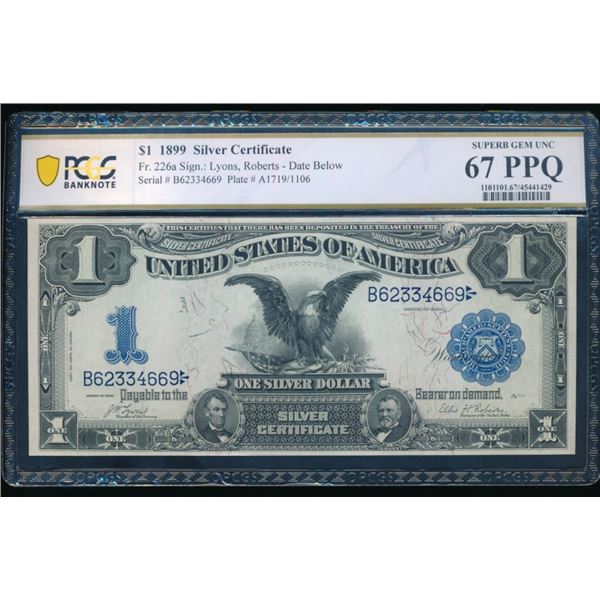 1899 $1 Black Eagle Silver Certificate PCGS 67PPQ
