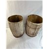 Image 2 : 2 Vintage Rustic Wood Nail Keg Barrels