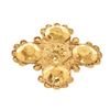 Chanel Gold Metal Lion Cross Brooch