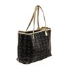 Image 2 : MCM Black Monogram Visetos Logo Lion Liz Shopper Tote Bag