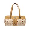 Image 1 : MCM Duffle Mini In White/Tan Coated Canvas Shoulder Bag